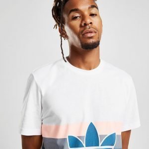 Adidas Originals Trefoil Stripe T-Shirt Valkoinen