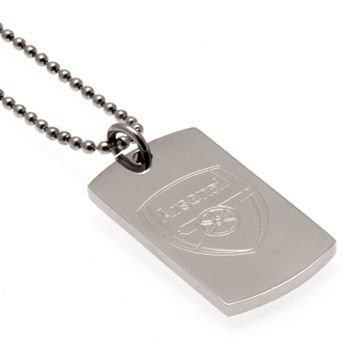 Arsenal Engraved Crest Dog Tag & Chain