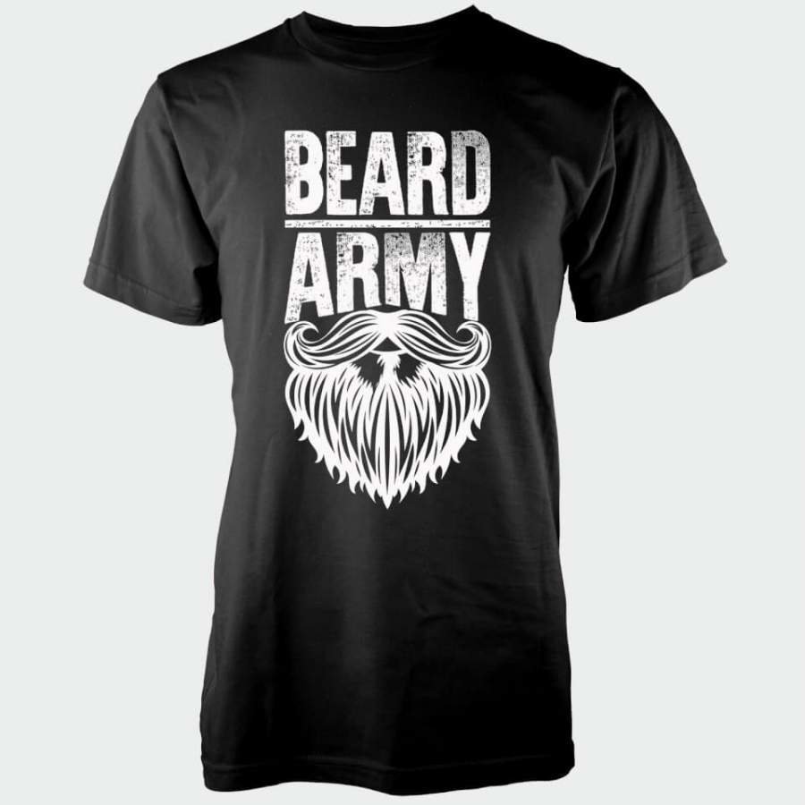 Beard Army Men's Black Insignia T-Shirt S Musta