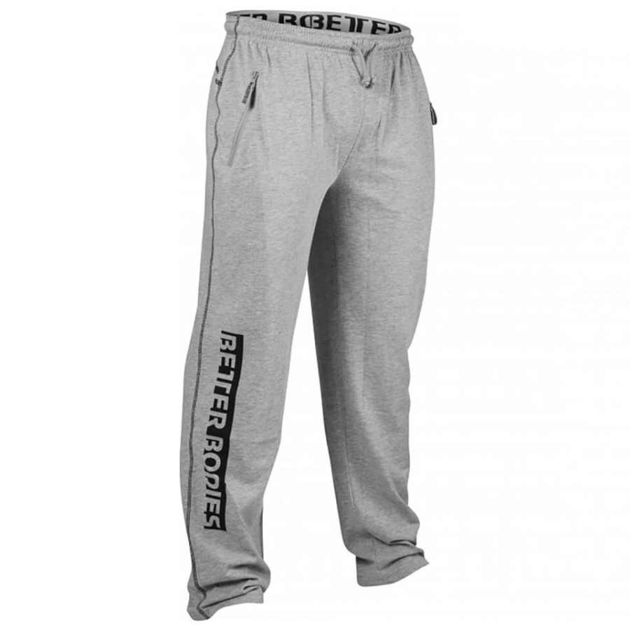 Better Bodies Gym Sweatpants Grey Melange XL Harmaa