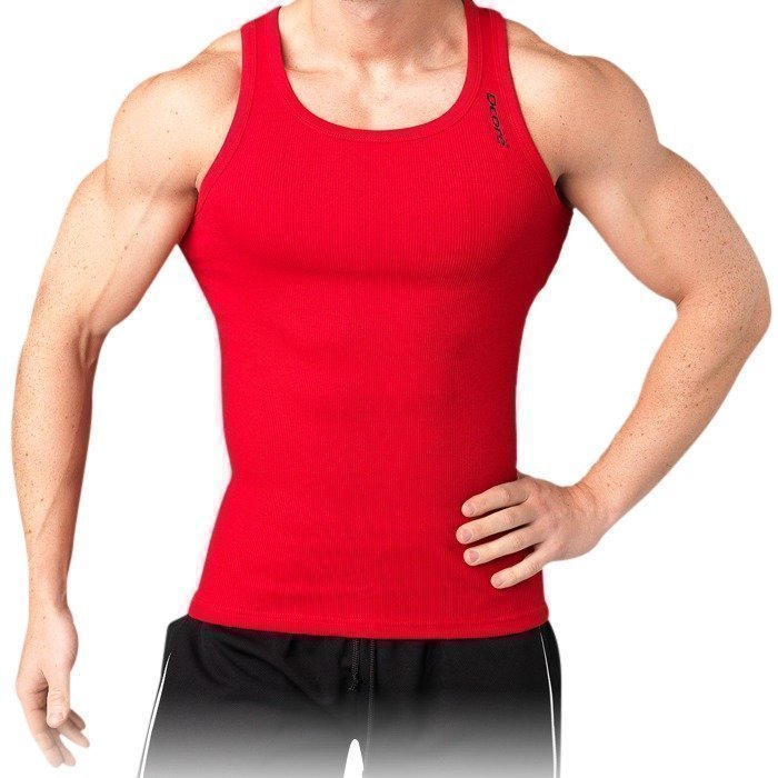 Dcore Bodydesigned rib singlet red XL