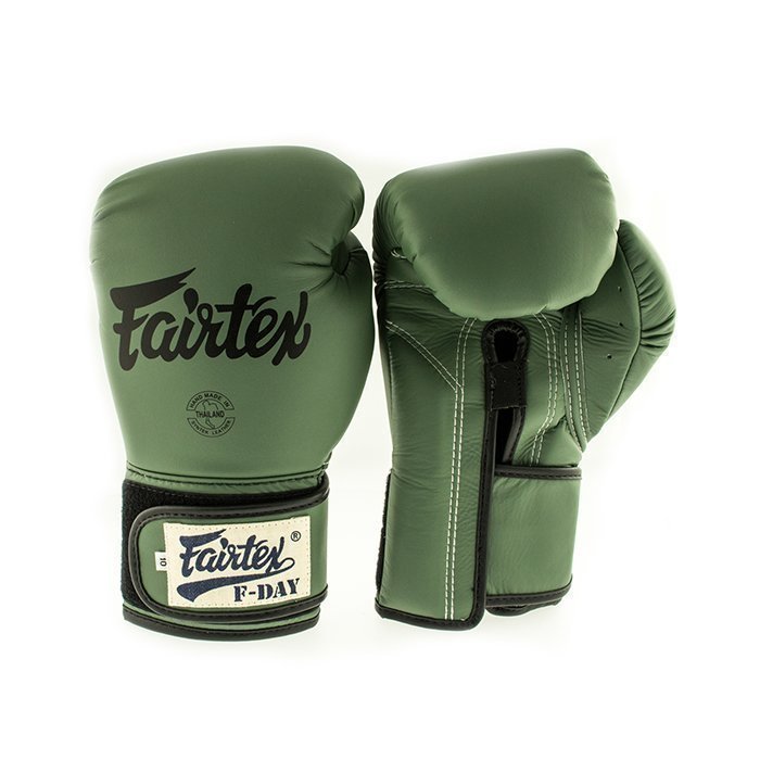 Fairtex BGV11 F-Day Boxing Glove Green 14 Oz + Dog-tag