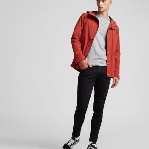 Farah Zip Through Peak Parka Jacket Punainen