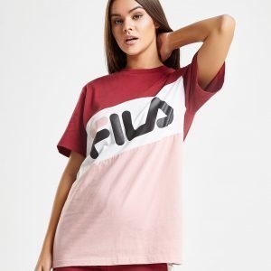 Fila Panel Logo T-Shirt Vaaleanpunainen