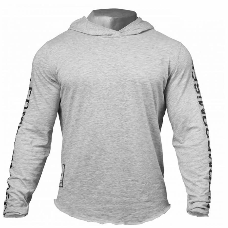 GASP No Compromise Hoody Grey Melange L Harmaa