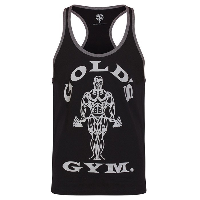 Gold's Gym Muscle Joe Contrast Stringer black/grey