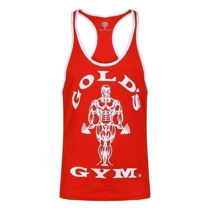 Gold's Gym Muscle Joe Contrast Stringer red/white M