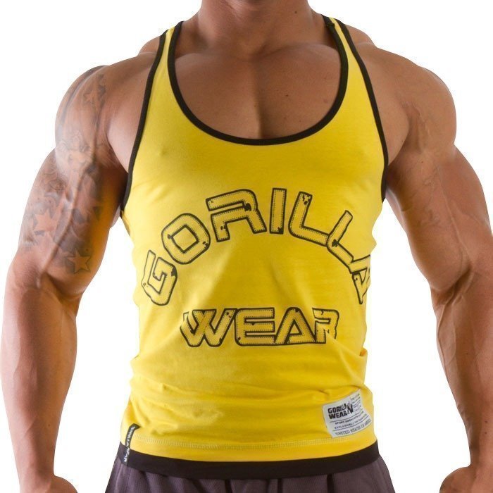 Gorilla Wear Logo Stringer Tank Top yellow XL