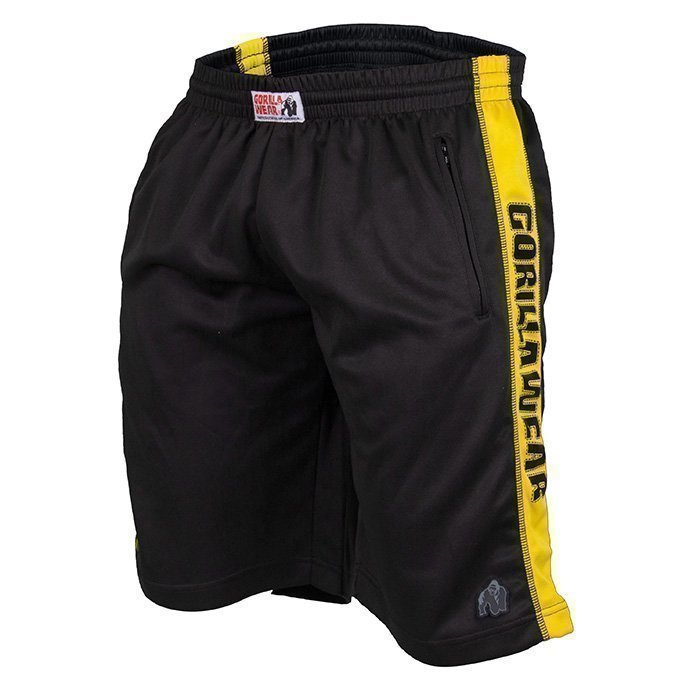 Gorilla Wear Track Shorts black/yellow XXL/XXXL