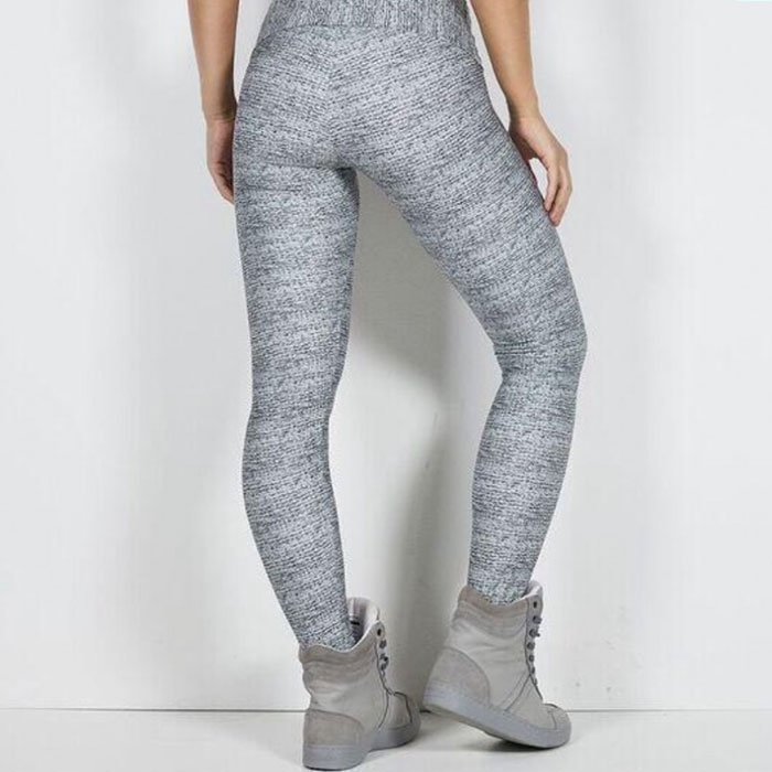 Labellla Mafia Knitting Print Legging Grey M