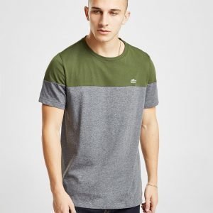 Lacoste Colour Block T-Paita Khaki / Grey