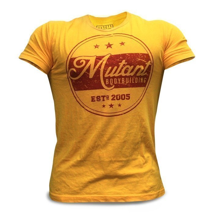 Mutant Vintage Mutant Bodybuilding T-Shirt (Yellow) - Large