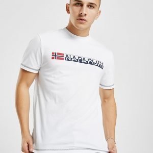 Napapijri Short Sleeve Logo T-Paita Valkoinen