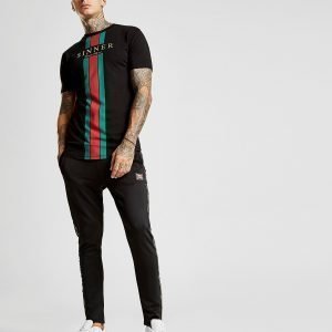 Supply & Demand Sinner Stripe T-Shirt Musta