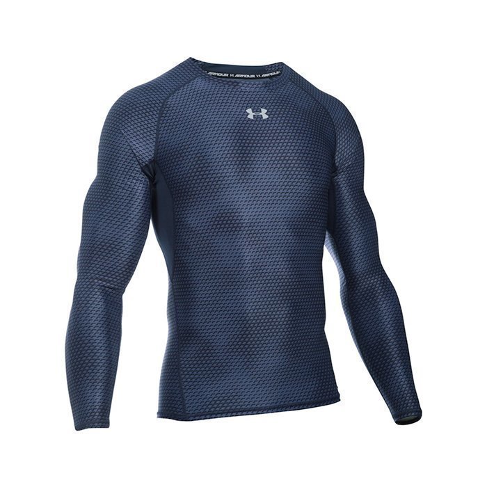 Under Armour Armour HG Longsleeve Compression Printed Midnight Navy Small