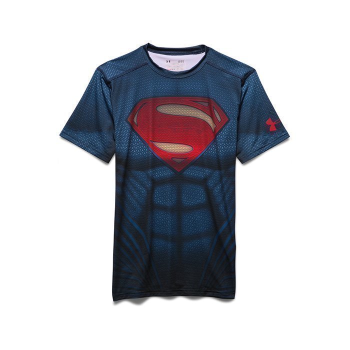 Under Armour Superman Suit Shortsleeve Midnight Navy Small