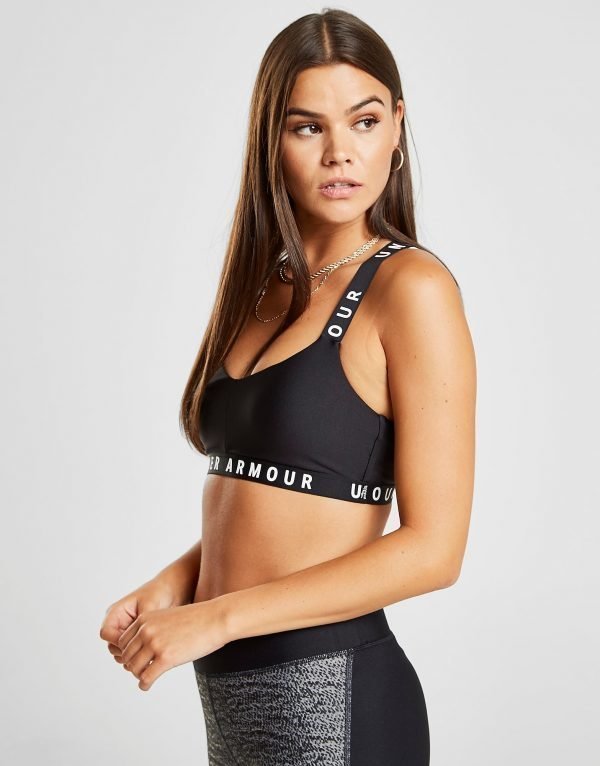 Under Armour Tape Strappy Bra Musta